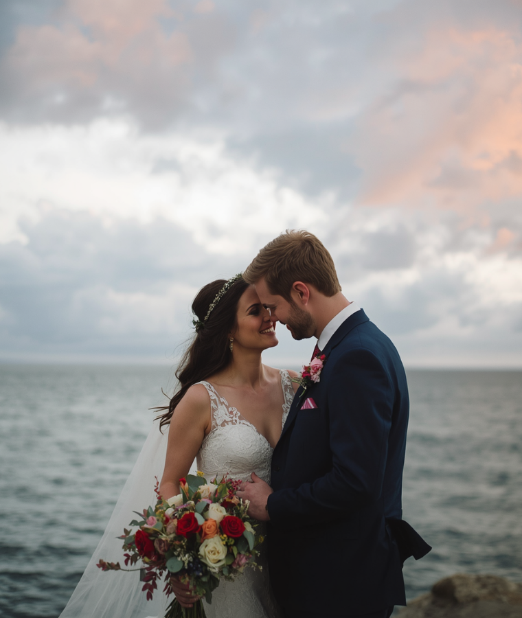 Wedding couple in the Scottish Highlands